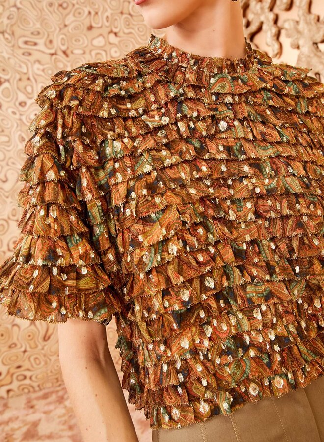 Ulla Johnson- Carmella Blouse- Tiger's Eye