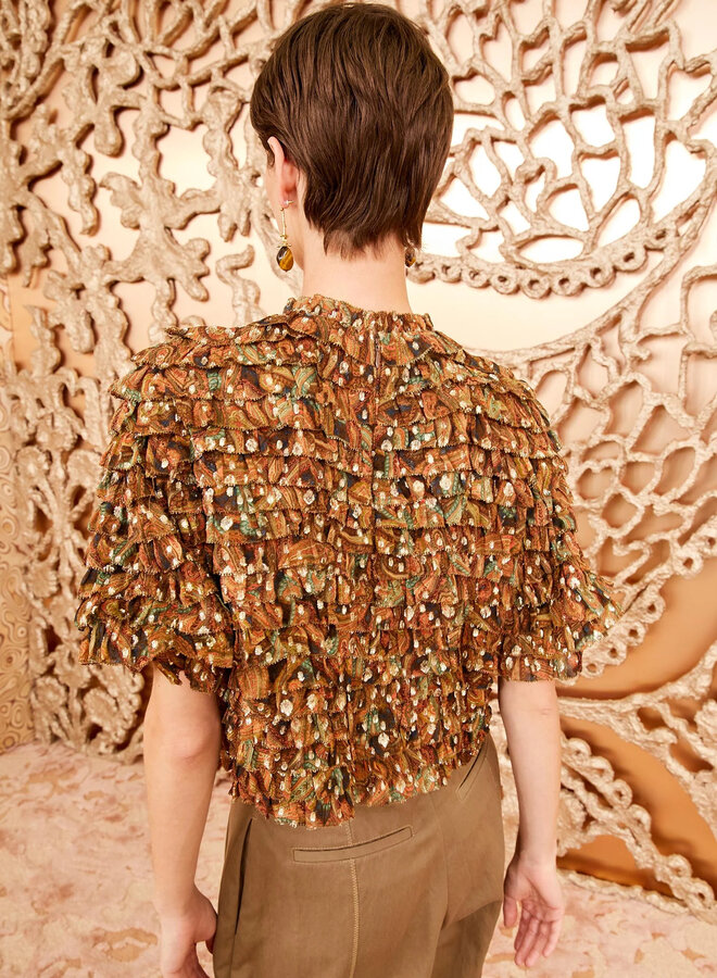 Ulla Johnson- Carmella Blouse- Tiger's Eye