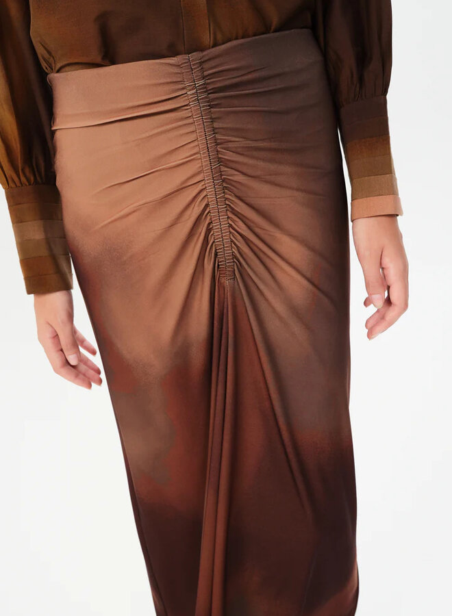 Maria Cher- Atacalco Anna Midi Skirt- Earth Tones