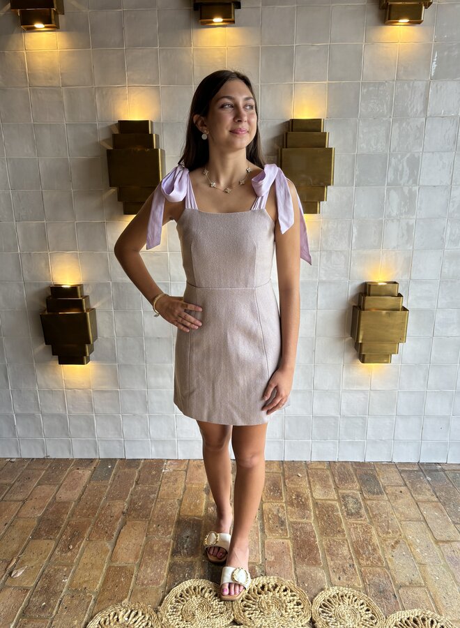 Koch- Stella Dress- Lilac Herringbone