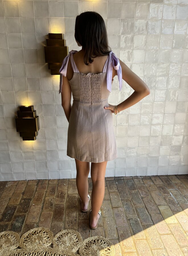 Koch- Stella Dress- Lilac Herringbone