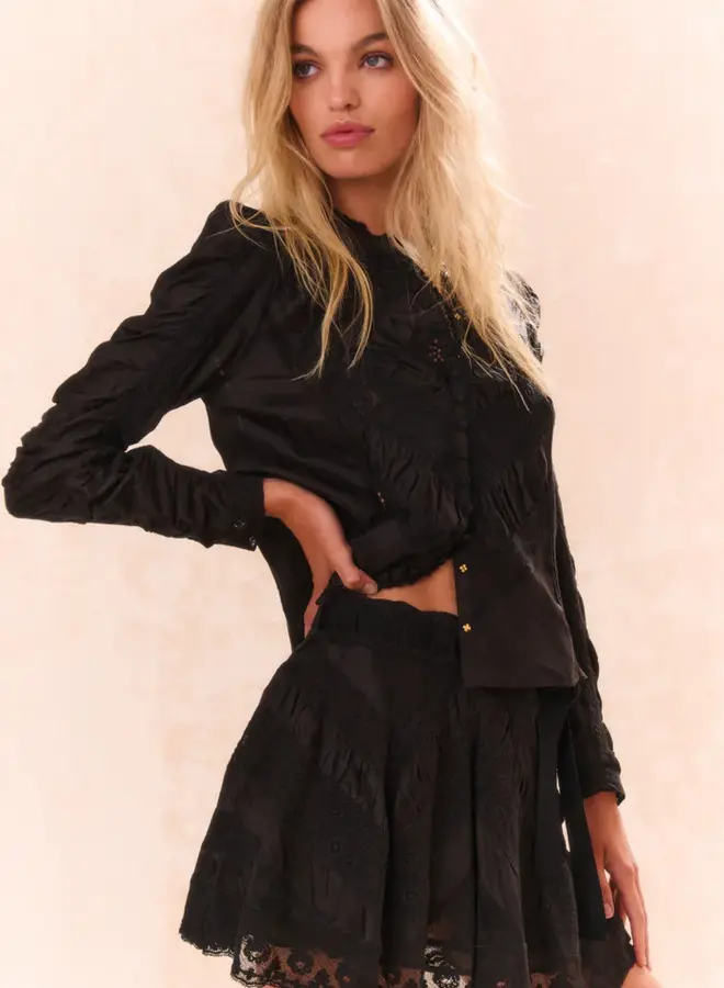 Love Shack Fancy- Shayda Skirt- Black