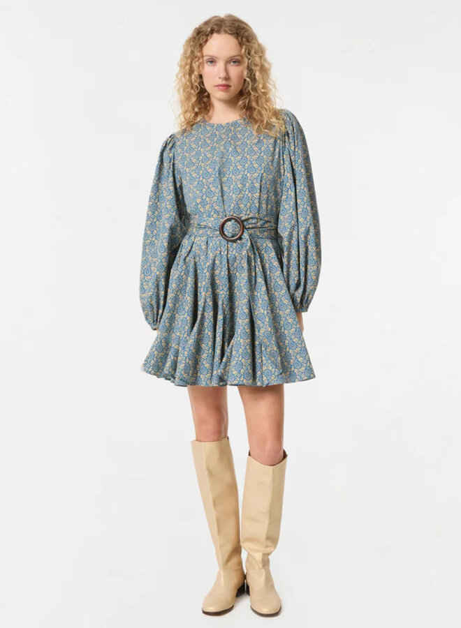 Rhode- Jenny Dress- Blue Paisley Garden