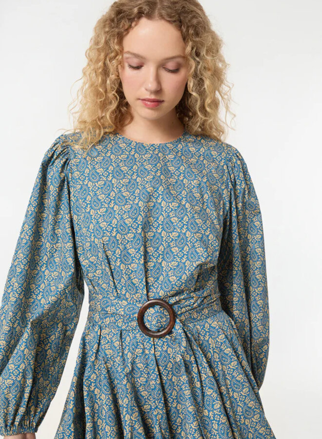Rhode- Jenny Dress- Blue Paisley Garden