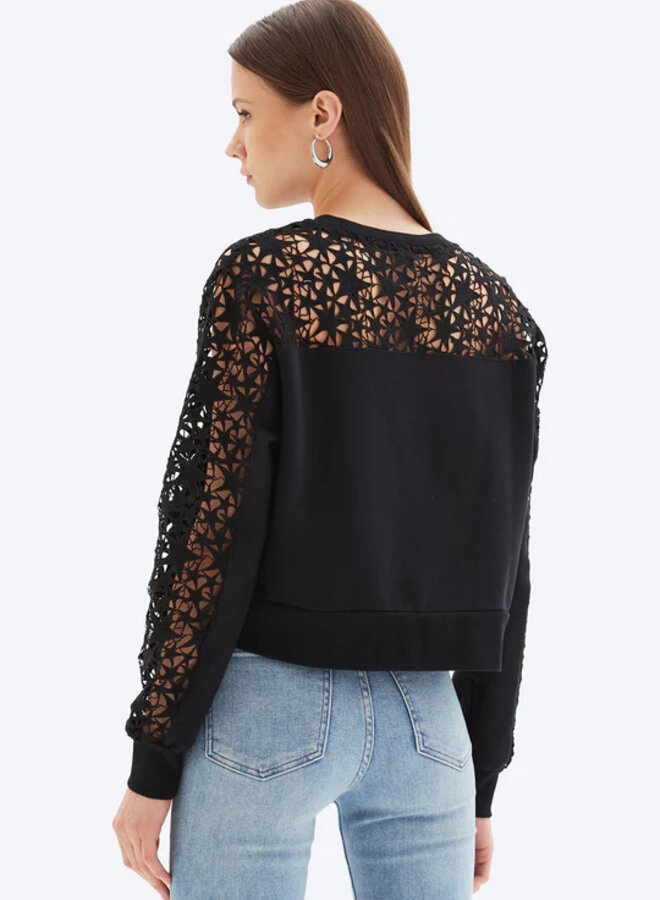 CHRLDR- Eyelet Star Straight- Black