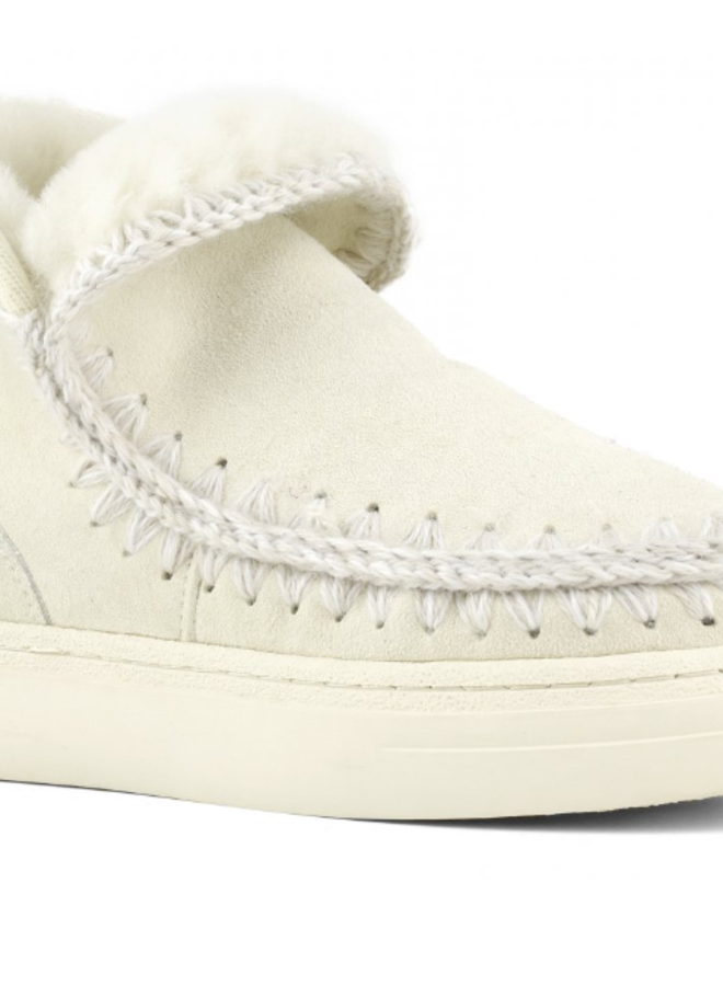 Mou- Eskimo Sneaker Bold Glitter Logo- Vanilla