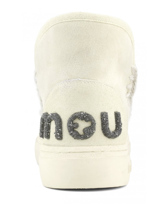 Mou- Eskimo Sneaker Bold Glitter Logo- Vanilla