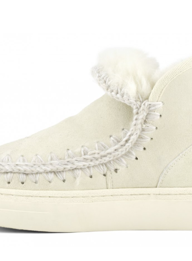 Mou- Eskimo Sneaker Bold Glitter Logo- Vanilla