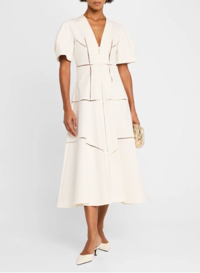 Alexis- Valry Midi Dress- White
