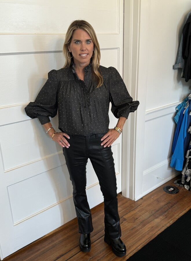 Secular- Rene Shirt- Black Sparkle Denim