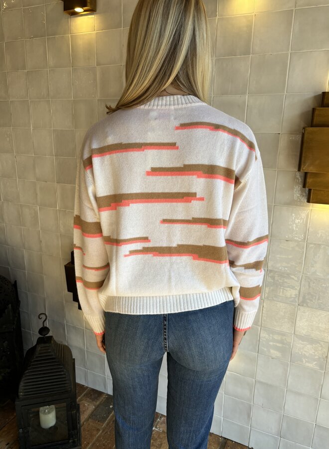 Brodie Cashmere- Glitch Zebra Crew- White