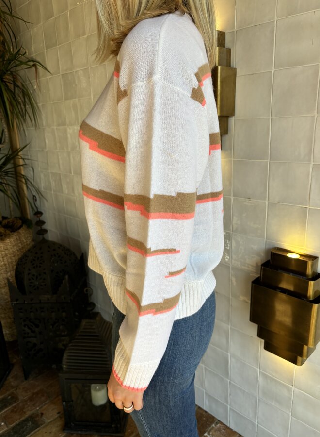 Brodie Cashmere- Glitch Zebra Crew- White