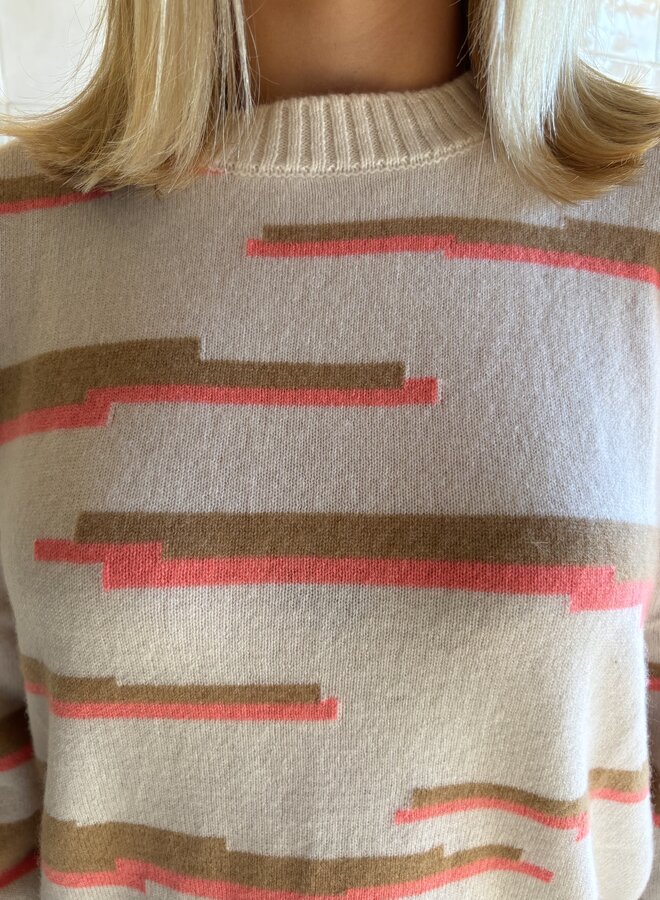 Brodie Cashmere- Glitch Zebra Crew- White