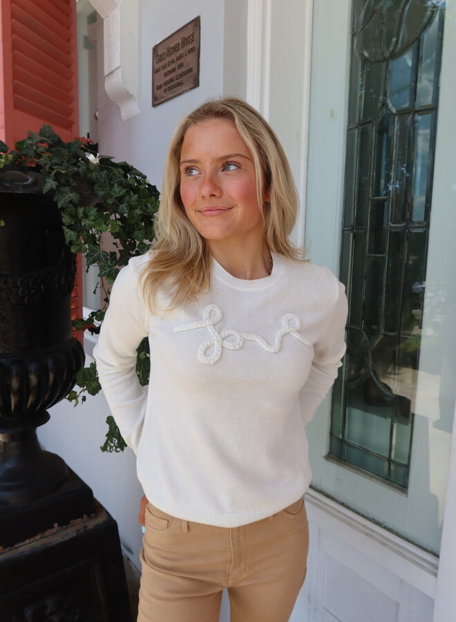 Brodie Cashmere- Rope Love Crew- Ice Water