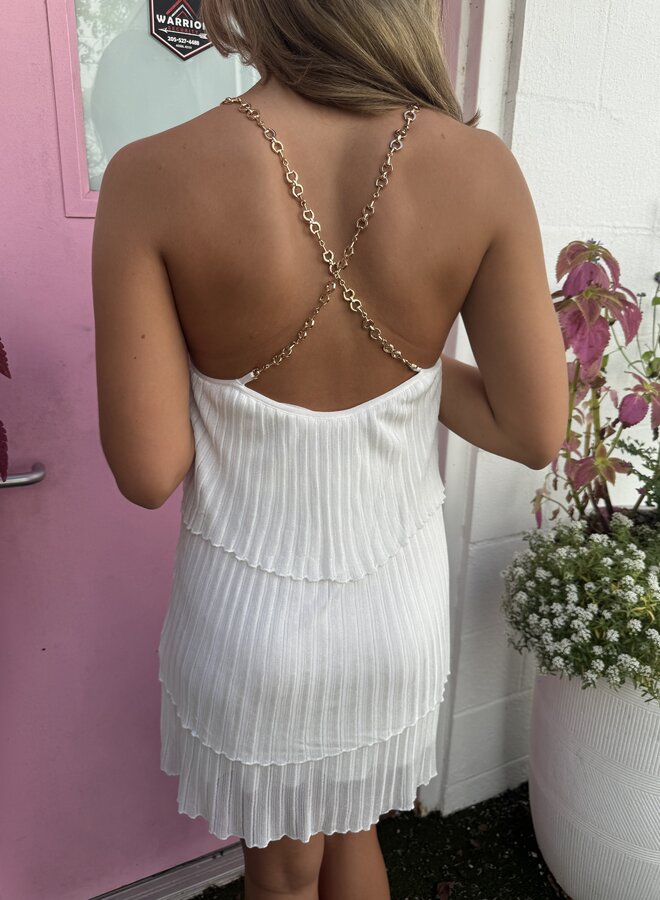 Alexis- Brunia Short Dress- White