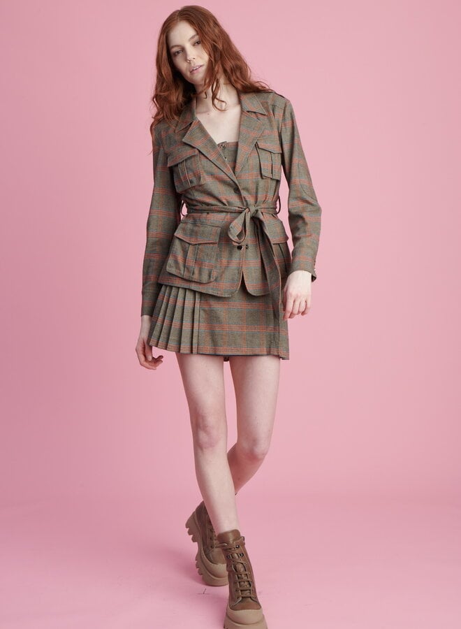 Shug- Safari Jacket- Desert Plaid