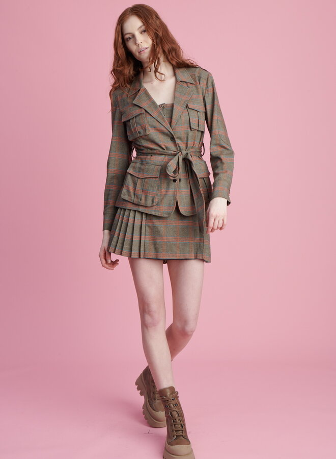 Shug- Safari Jacket- Desert Plaid