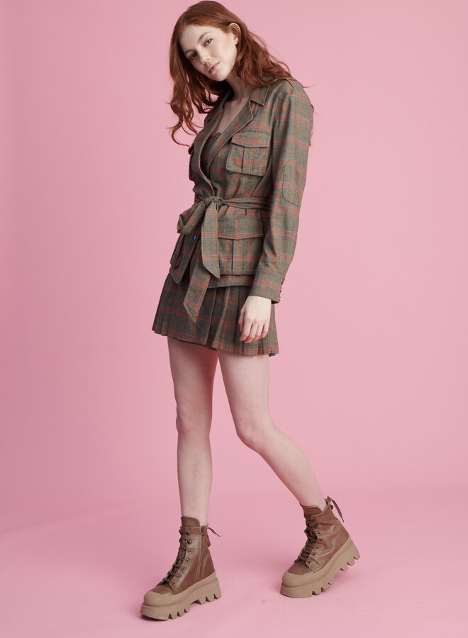 Shug- Safari Jacket- Desert Plaid