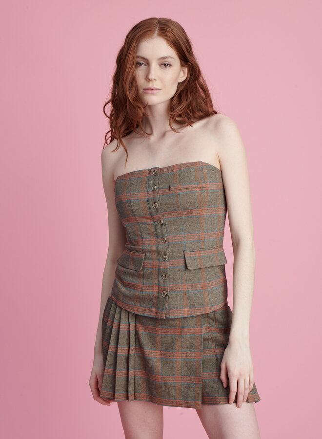 Shug- Victoria Top- Desert Plaid