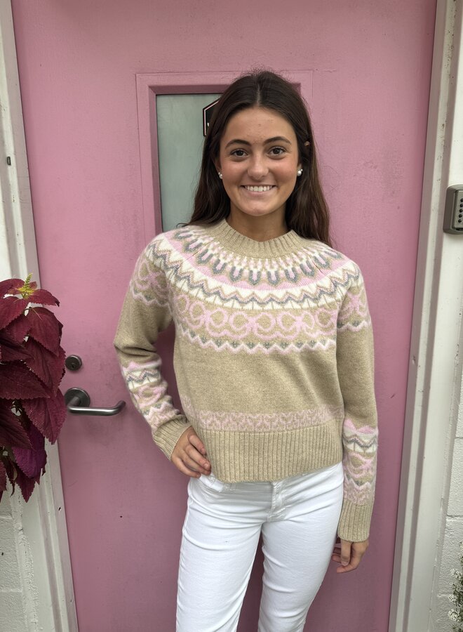 Love Shack Fancy- Charlesey Pullover- French Toast