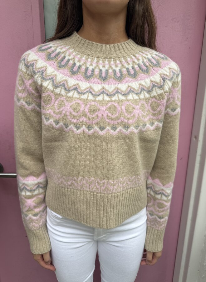 Love Shack Fancy- Charlesey Pullover- French Toast