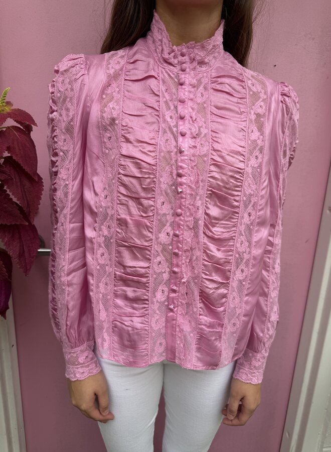 Love Shack Fancy- Jacque Top- Tulip Pink