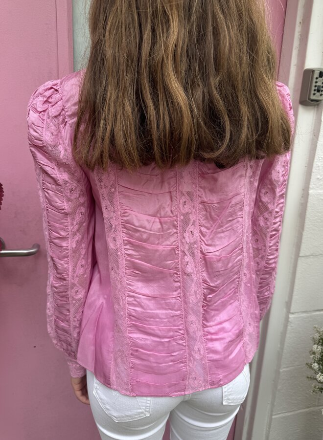 Love Shack Fancy- Jacque Top- Tulip Pink