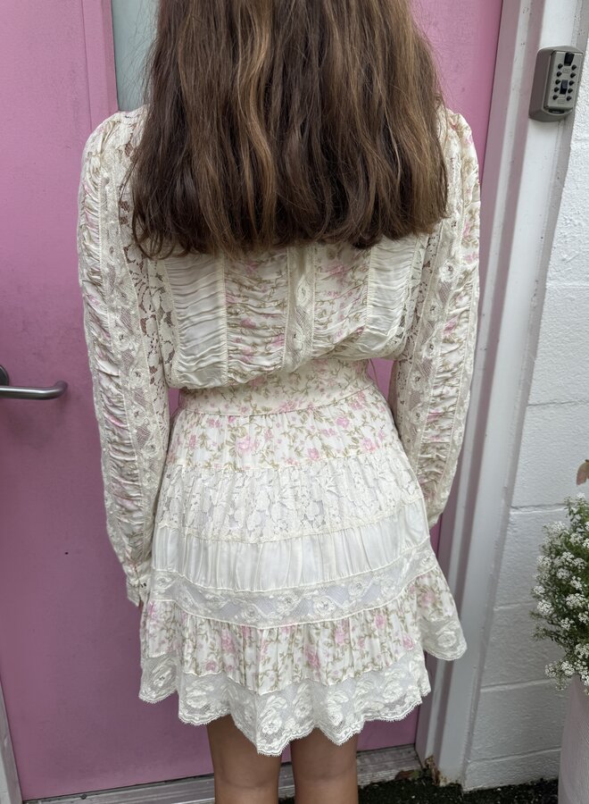 Love Shack Fancy- Jessalyn Dress- Ivory Blossom