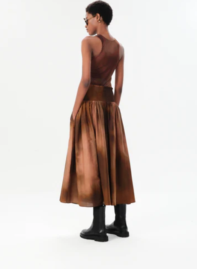 Maria Cher- Atacalco Loreta Midi Skirt- Earth Tones