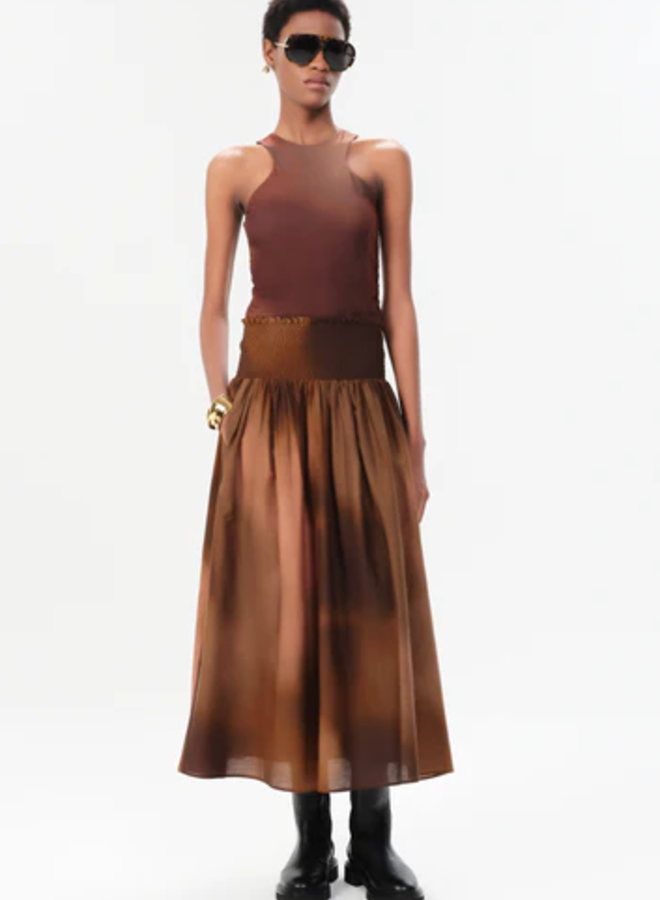 Maria Cher- Atacalco Loreta Midi Skirt- Earth Tones