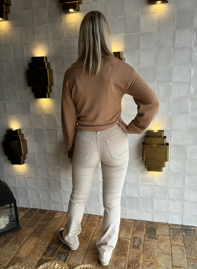 SPRWMN- 5 Pocket Micro Flare- Oat