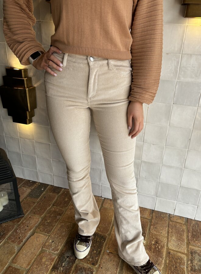 SPRWMN- 5 Pocket Micro Flare- Oat