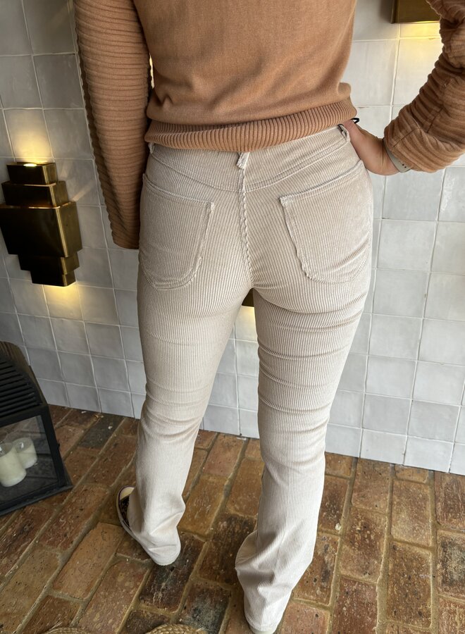 SPRWMN- 5 Pocket Micro Flare- Oat