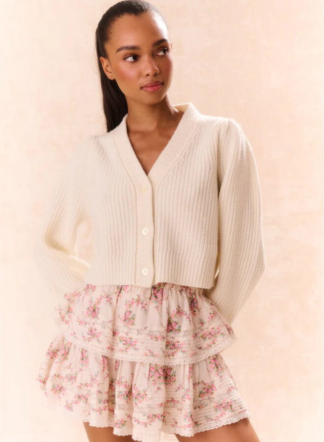 Love Shack Fancy- Ruffle Mini Skirt- Mauve Ballet