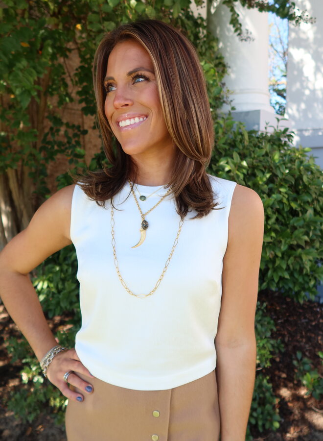 A.L.C.- Beck Top- Off White