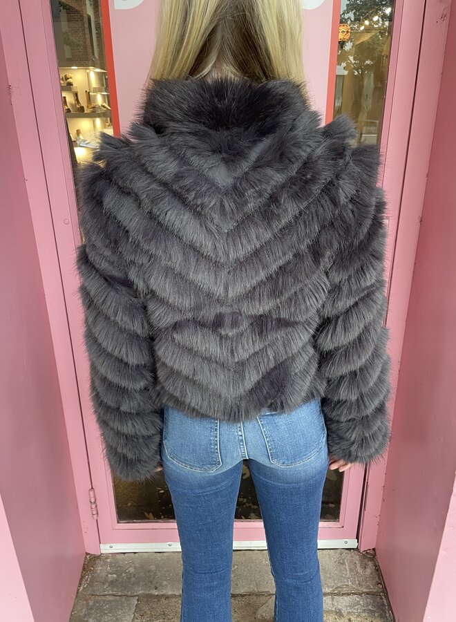 Love Token- Julissa Reversible Jacket- Charcoal