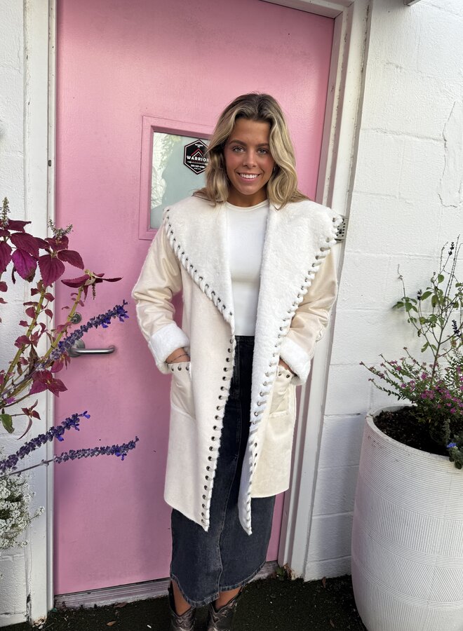 Love Token- Talita Coat- Ivory