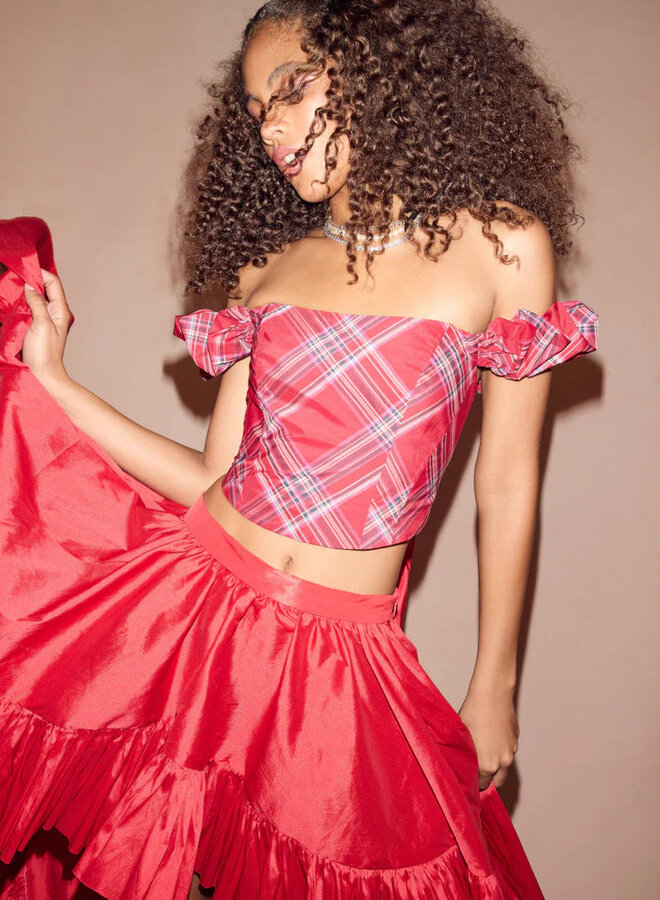 Love Shack Fancy- Mary Jane Top- Cheery Red