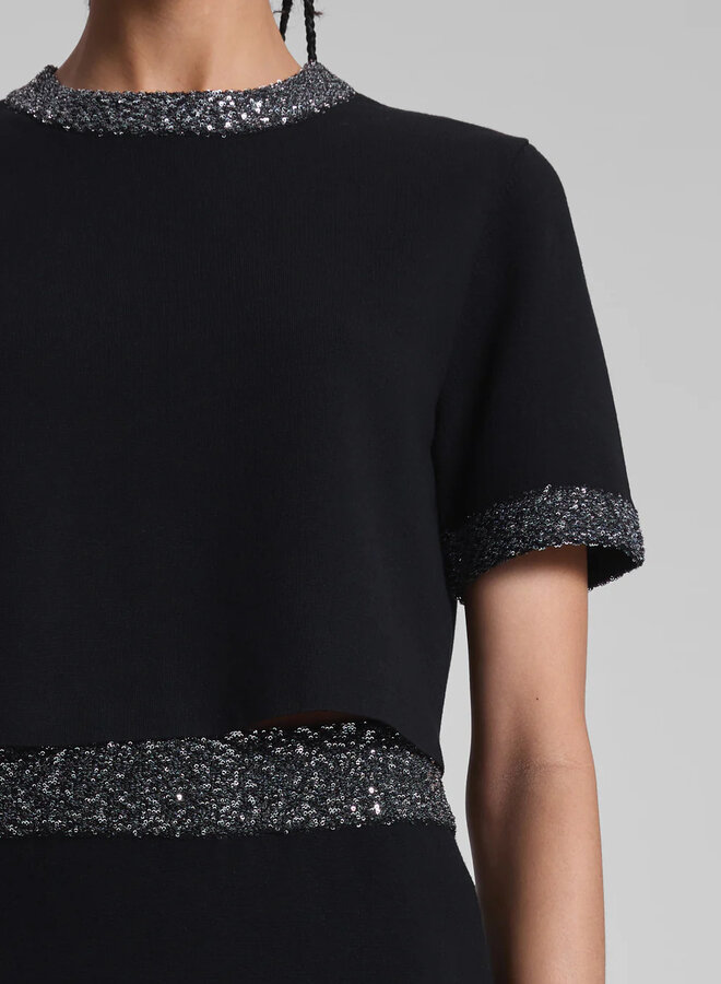 A.L.C.- Maeve Top- Black/Silver