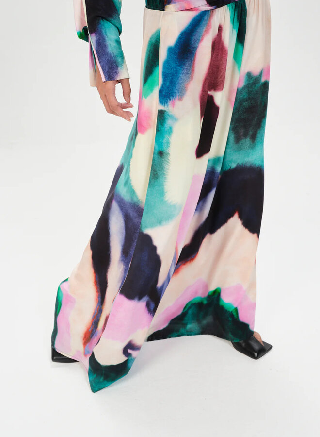 Maria Cher - Madero Cristal Long Skirt Violet Green