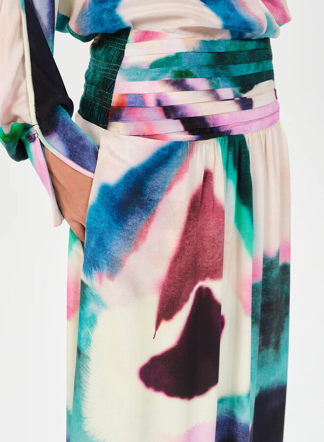 Maria Cher - Madero Cristal Long Skirt Violet Green