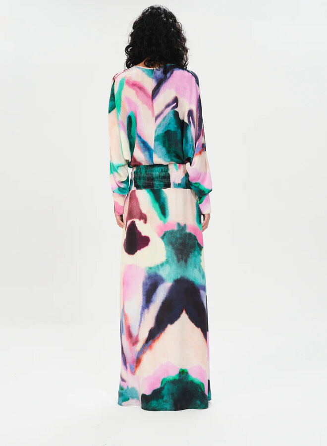 Maria Cher - Madero Cristal Long Skirt Violet Green