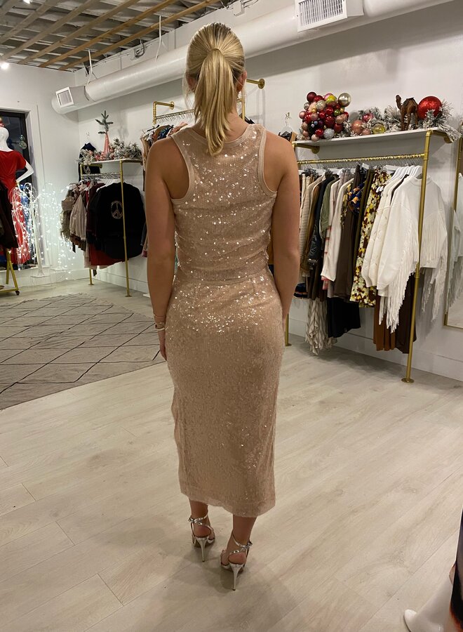 Ramy Brook- Annita Sequin Midi Skirt- NSHIM