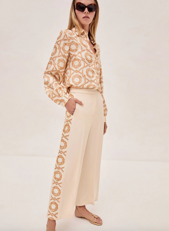 Alexis- Maraville Top- Ivory/Orange