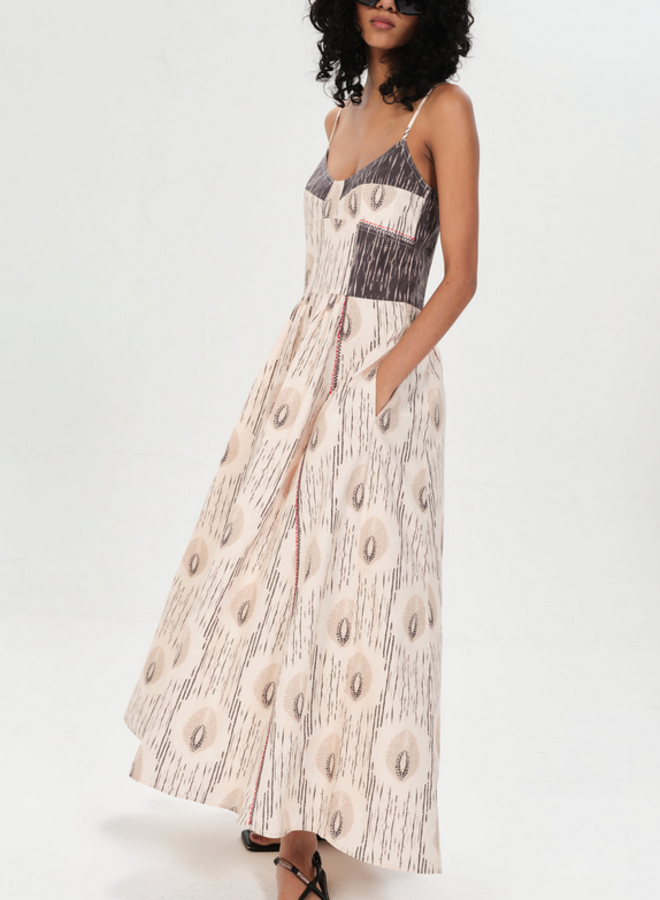 Maria Cher- Florida Maive Midi Dress- Ecru