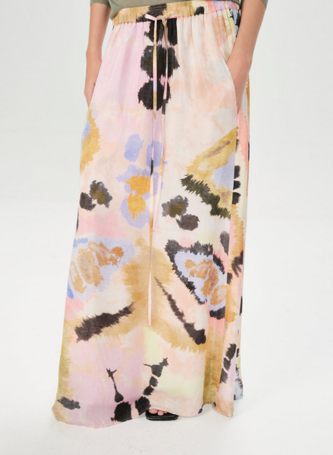Maria Cher- Pergamino Trudy Long Skirt- Salmon Blue
