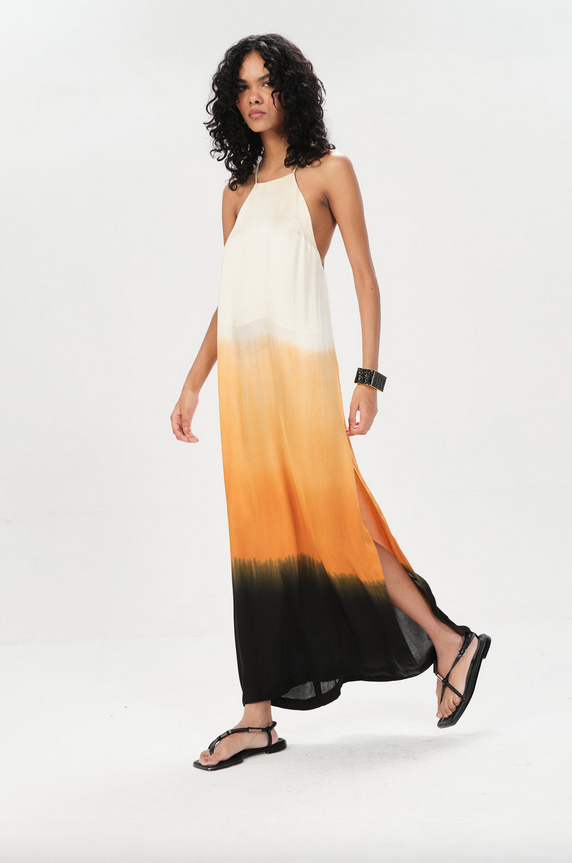 cher maxi dress Milly Cher Floral Jacquard Maxi Dress - Black Gold