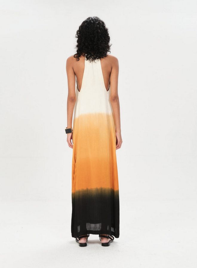 Maria Cher- Bancalari Molly Long Dress- Brick Fade
