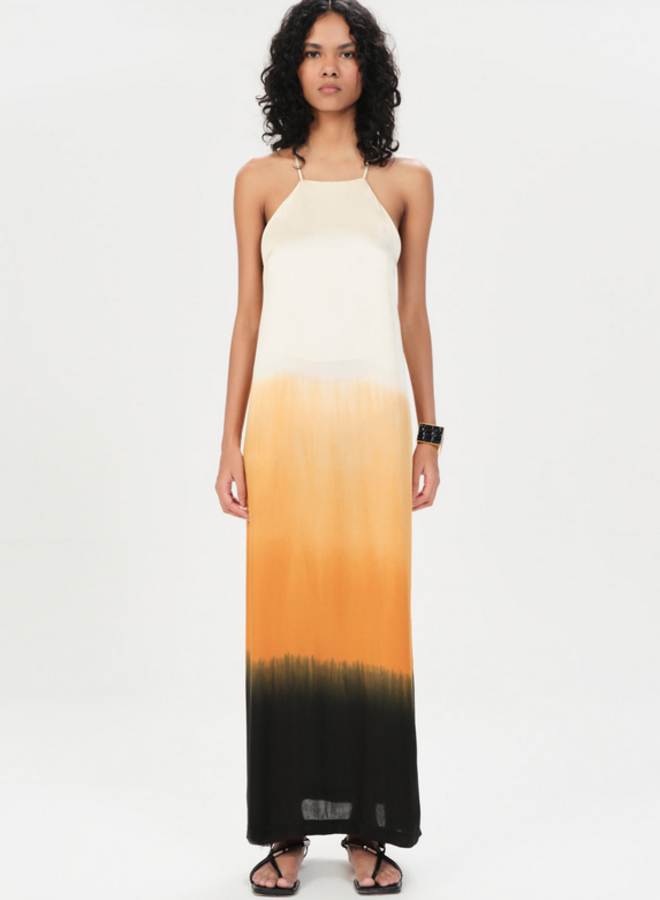 Maria Cher- Bancalari Molly Long Dress- Brick Fade