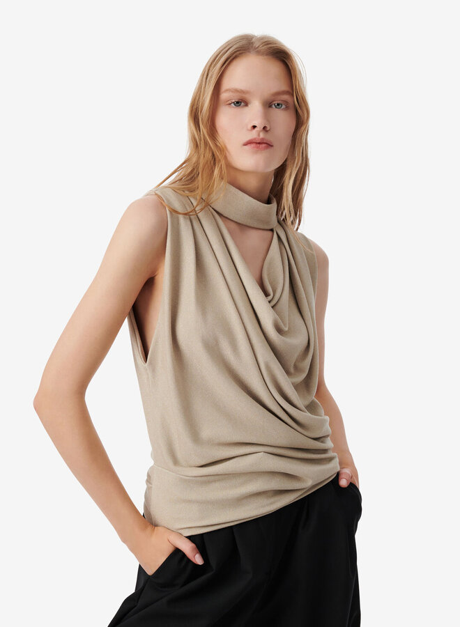IRO- Foa Top- Beige Lurex